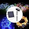 10/20M 100/200LEDs Солнечные гирлянды 8 режимов Солнечная энергия Медная проволока Сказочные огни Декоративная лига
