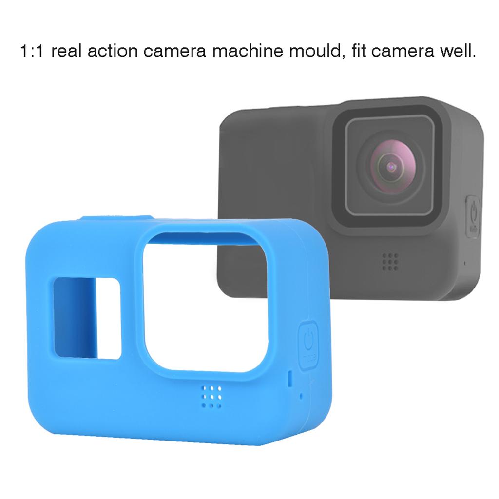Silicone Anti Fall Protective Cover Case Accessory for 8 Action Camera(white )
