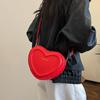Fashion Heart Shape Crossbody Bags For Women New Solid Color Pu Leather Shoulder Bag Casual Ladies Handbags Designer Bags