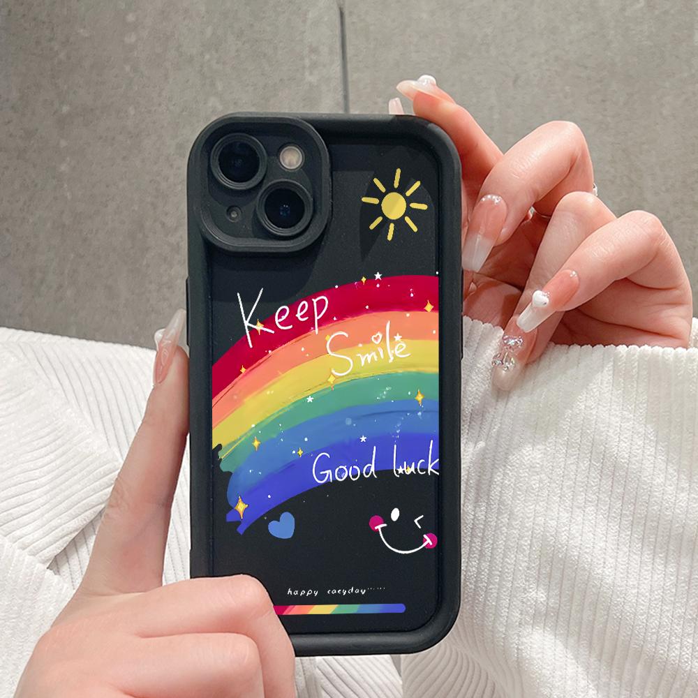 Мягкие силиконовые квадратные лестницы с мультяшным узором, полное покрытие, защита камеры, противоударный чехол для OPPO Reno Realme OnePlus