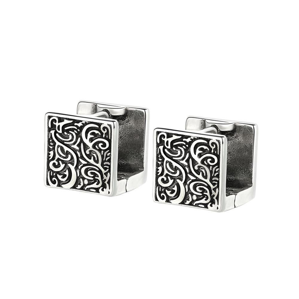 Серьги-гвоздики Tang Caohua Square Double Side Ear Buckle Women's, новый нишевый дизайн, модные, легкие, роскошные украшения для ушей