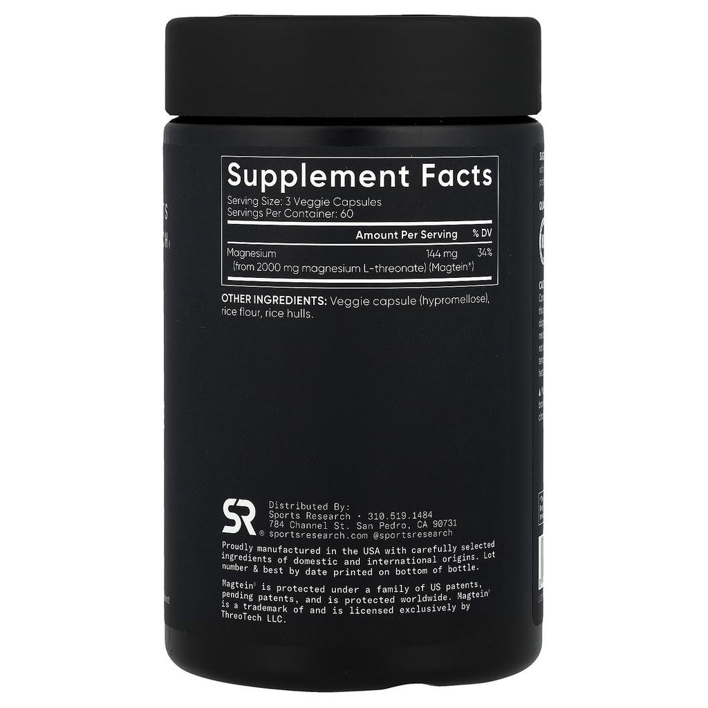 Magtein®, Магния L-треонат, 180 вегетарианских капсул (666 мг на капсулу)