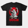 Мужская черная футболка с принтом, очень большая футболка Doom No-Cut Transfer Paper Print Cotton Tshirt