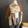 2024 Women's Polka Dot Plaid Scarf Shawl: Thickened Winter Dual-Use Neck Warmer, Age-Reducing, Versatile.