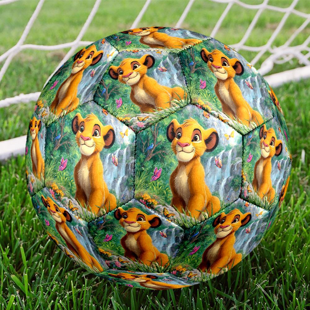 1PC Cartoon Lion king Size 5 Soccer Balls, High-Quality, Anti-Slip, Protective Football, a Unique Gift Suitable for Birthdays, Christmas