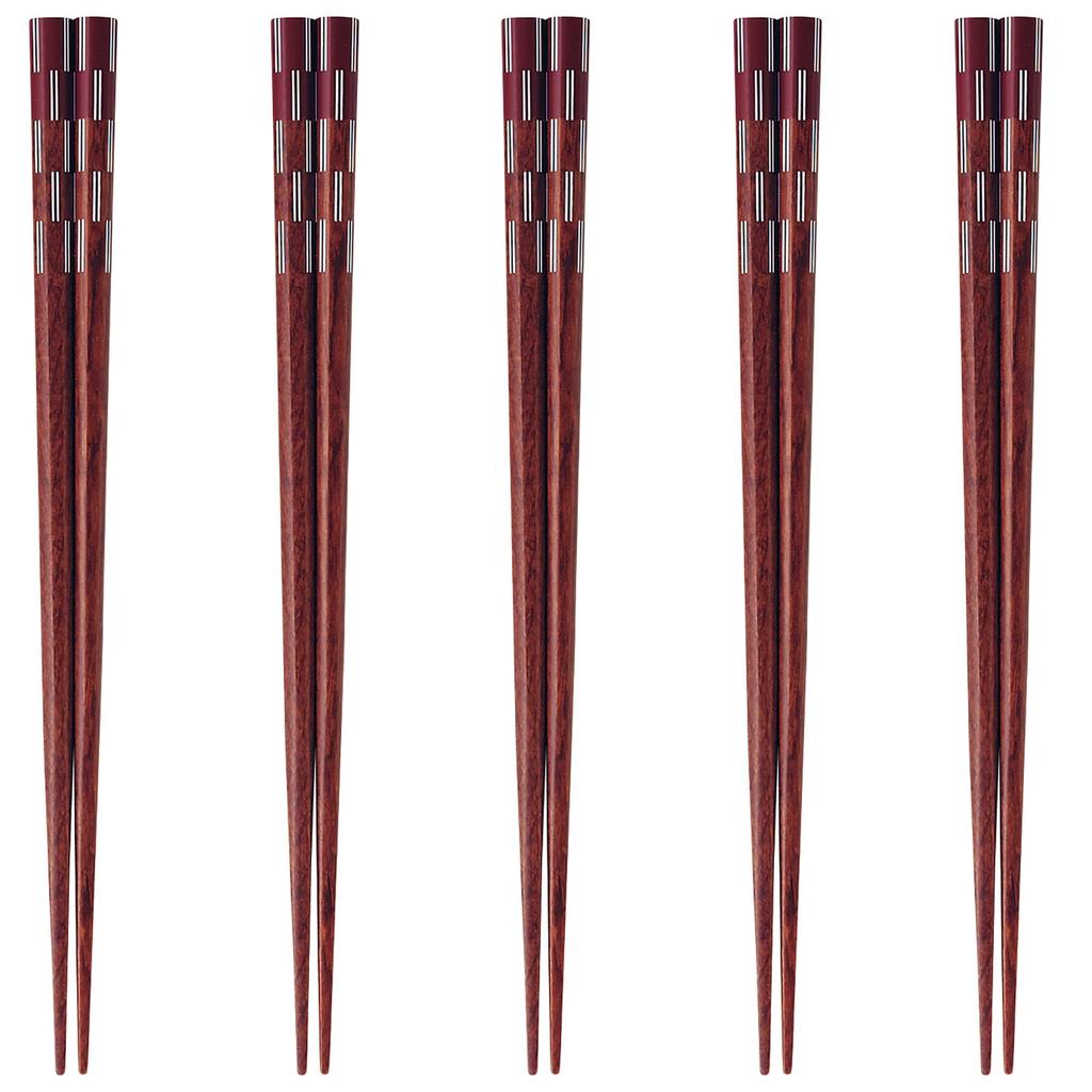 Happy Set of Made in PID2988 J-kitchens Chopsticks, 5, Material Wood, Chopsticks, Japan,