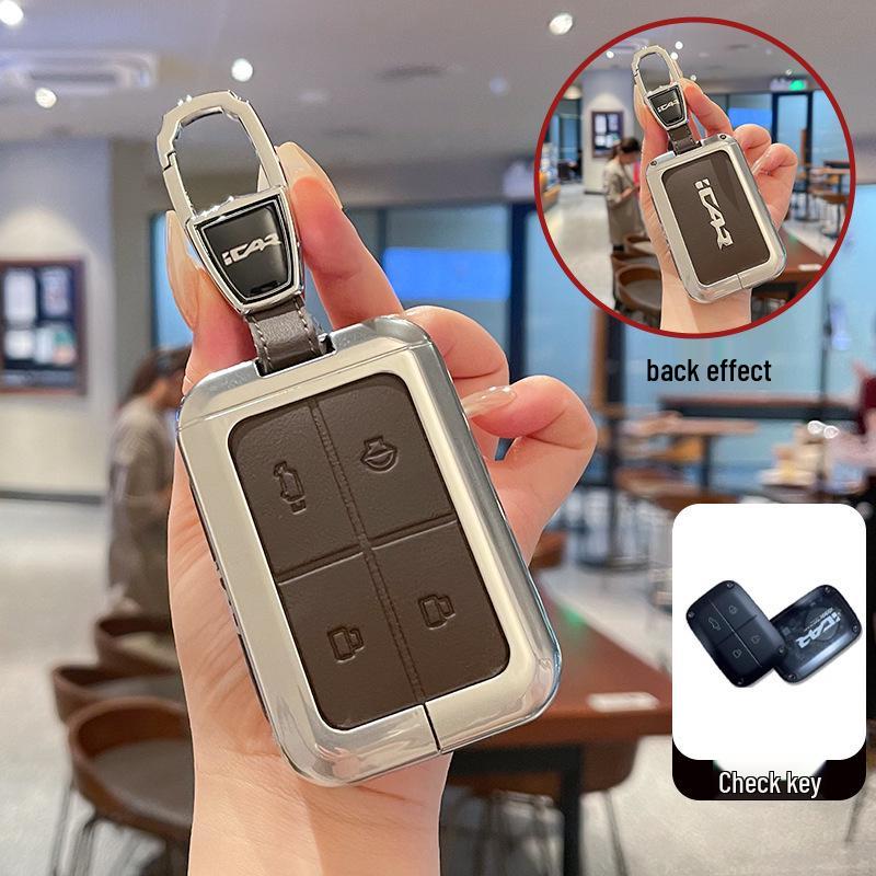 Чехол для ключа Chery iCAR V23: Умный Bluetooth-пульт Защитная металлическая кожаная крышка