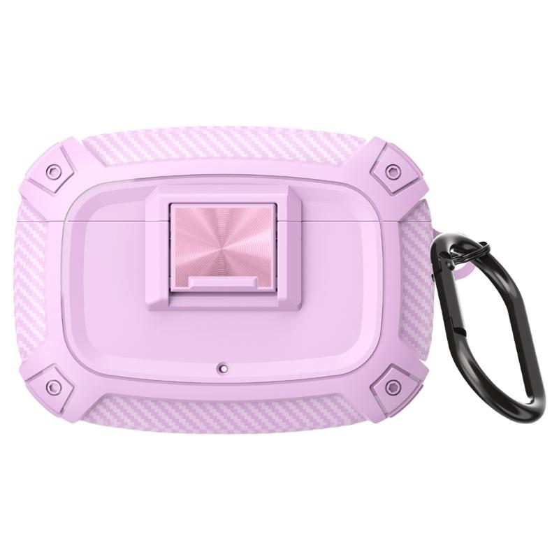 Shockproof Protective Case for Studio Buds/+ Earbuds Shell Guard with Secure Lock Design and Carabiner Keychain