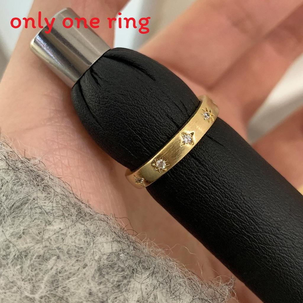 Медное Геометрическое Открытое Кольцо с Цирконами Женский Стильный Аксессуар для Офиса