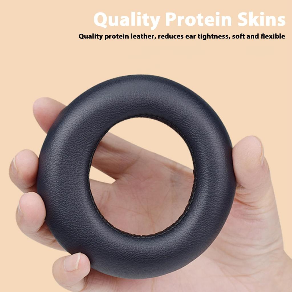 Pulse 3D Ear Pads Replacement PS5 Headset Ear Pads for Sony PS5 Pulse 3D with Ear Pads Noise Isolation Memory Foam Soft Protein Leather & (Black)
