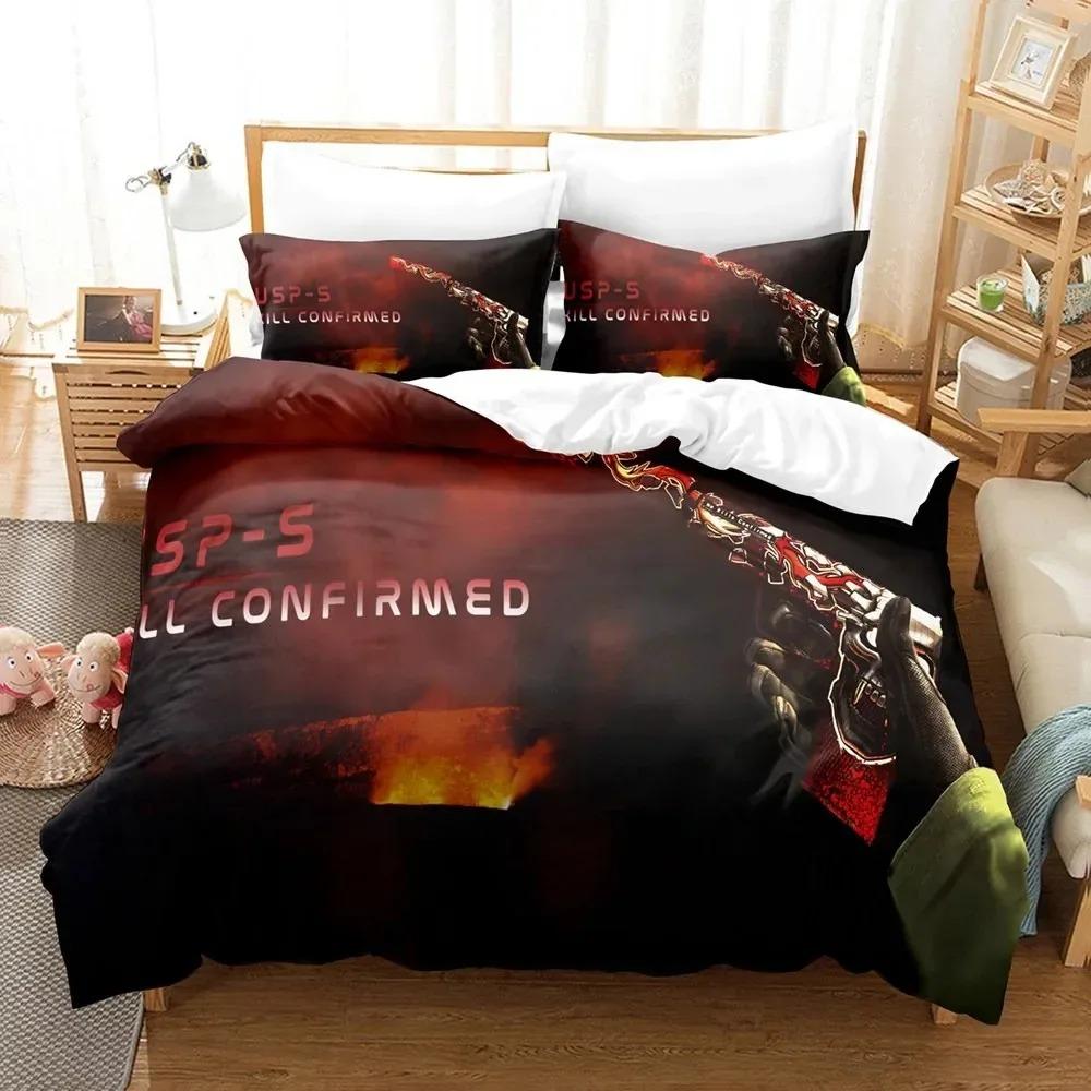 Shooting Game Csgo Bedding Set Duvet Cover Bedroom Comforter Covers Single Twin King Size Quilt Cover Home Textile