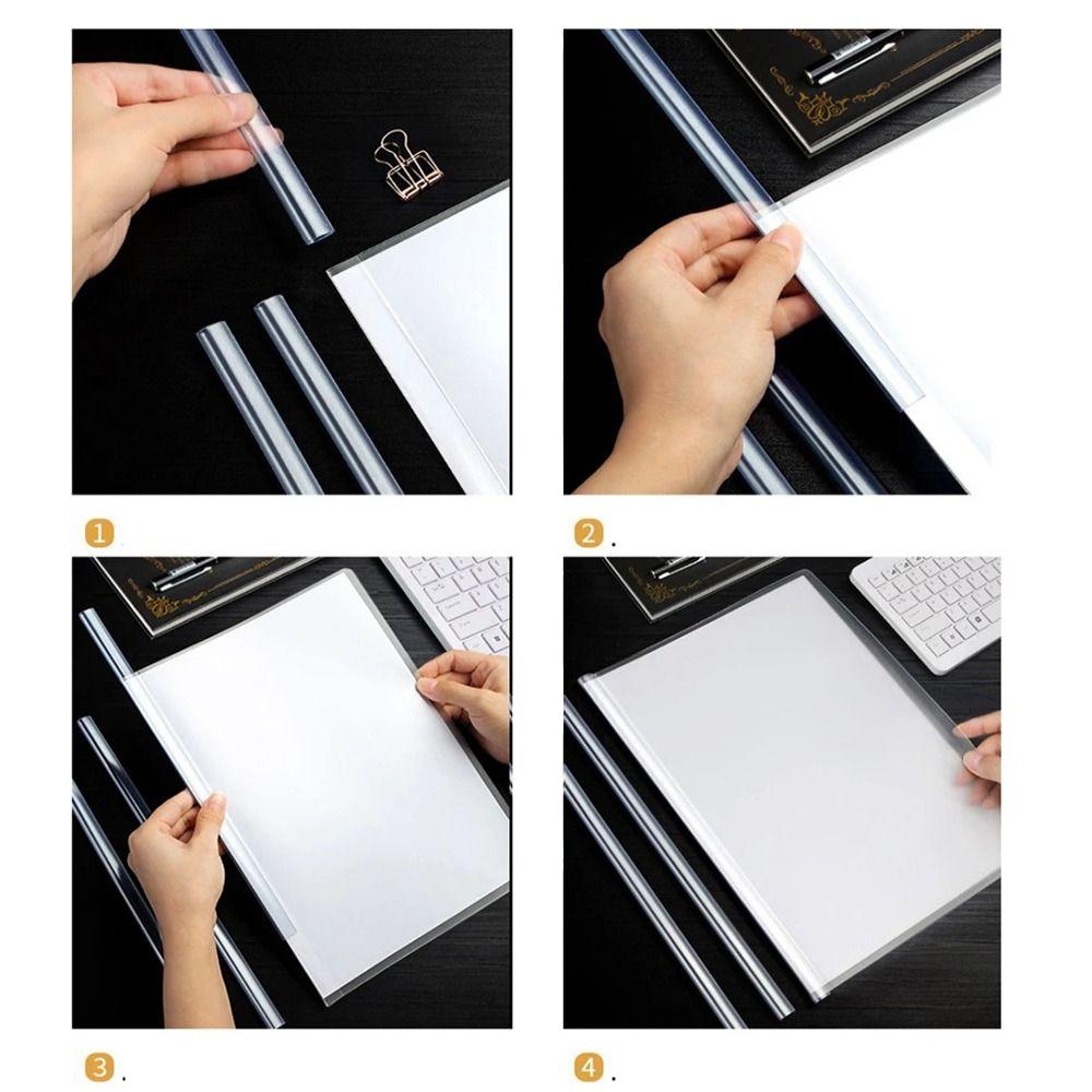 Thickened Document Rod Clamp Business Supplies Pull Rod Clip New A4 Draw Rod Folder
