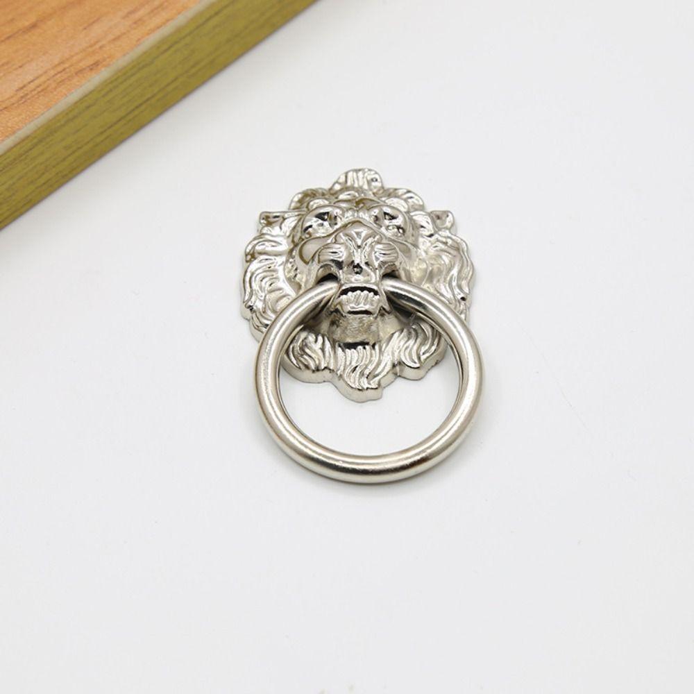 Классическая ручка в виде головы льва с одним отверстием, ручка для шкафа, ретро-антикварные дверные ручки для шкафа