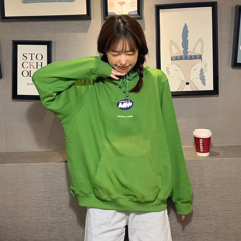 Autumn New Long-sleeved Hooded Sweatshirt for Women Korean Style Student Loose BF Style Slimming Ins Student Top Trendy Style