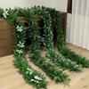 9Ft Christmas Cedar Garland Realistic Artificial Cedar Garland Bendable Faux Pine Needle Garland for Xmas Table Mantel Staircase Railing Porch