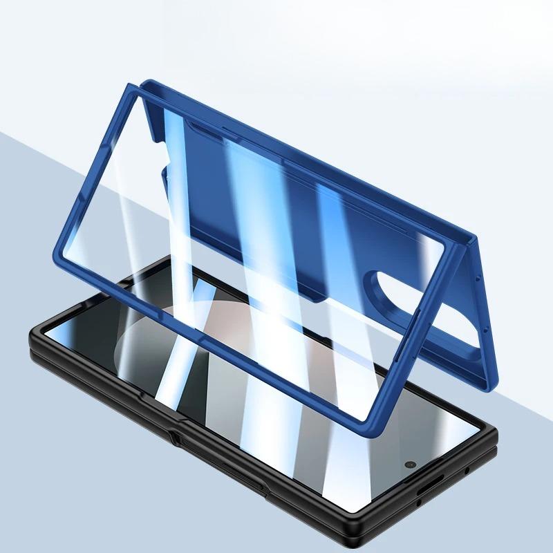 Samsung Galaxy Z Fold 7 6 5 4 uchun Ko'p Rangli Ultra Yaxlit Mat Qopqoq Sensorli Qalamli Qalam Uyasi bilan Temperlangan Plyonka Zarbdan Himoyalovchi Qattiq Qopqoq
