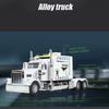 Игрушечная модель тяжелого грузовика Peterbilt 389 в масштабе 1/24, литая модель из сплава, со звуком и светом, модель грузовика с инерционным механизмом, игрушка для мальчика, детская подарочная коллекция