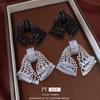 Искрящиеся 3D Серьги-Банты Женские Модные Украшения Ослепительные Пусеты-Галстуки-Бабочки для Девочек