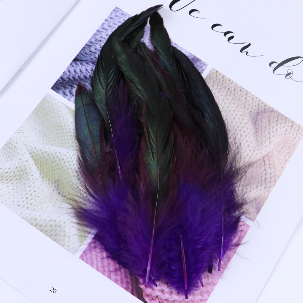 50pcs/pack Black Rooster Feathers Dyed Colorful Natural Pheasant Plumes 15-20cm/6-8 Inch Costume Party Decor Feathers for Craft