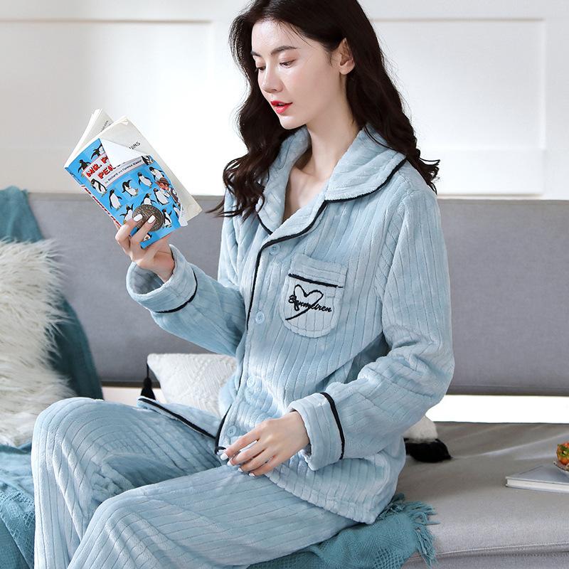 Women's Pajamas Set Warm Cartoon Leisure Women's Pajamas Set I Am Homewear Set