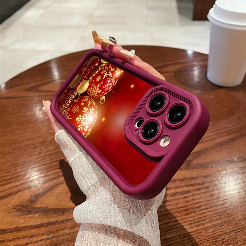 N111 Merry Christmas art Happy New Year Мягкие чехлы для телефонов Angel Eyes для iPhone 16 15 14 13 11 Pro Max 8 7 6s Plus 12 mini XR XS Max Противоударный чехол