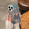 Розовая роза с узором из водяных кругов чехол для мобильного телефона iPhone17ProMax Apple 16 противоударный жесткий чехол 11
