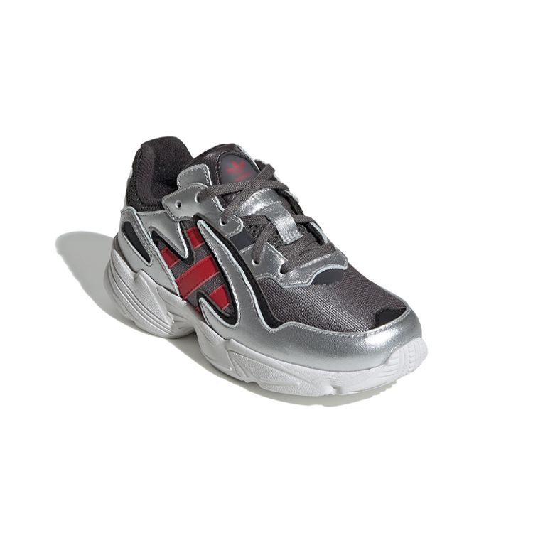 adidas Originals Yung-96 Chasm Нескользящие Низкие Повседневные Кроссовки Детские кроссовки Серебристый Красный Белый EE9302