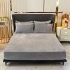 Winter Plush Elastic Fitted Sheet Double Bed Sheet Soft Warm Velvet Bedspread Mattress Cover Bed Linen Protector Twin Queen King