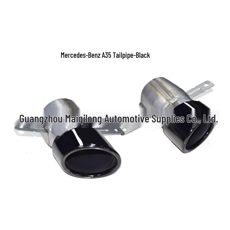 Черный двойной/четверной выхлопной патрубок для Mercedes-Benz A-Class A200 A220 W177, A35, A45, AMG задняя губа