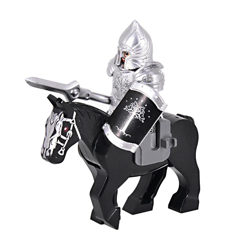 Medieval Rohan Gondor Knights Lotr Figures Building Blocks The Guard Soldier With War Horse Bricks Toys for Children XMAS Gifts