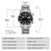 BERNY Watch Мужские механические часы с ручным заводом Автоматические часы для дайвинга на глубине 200 м Наручные часы Твердость HV600 Сапфировое стекло Прочная нержавеющая сталь
