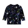 Детская футболка с рукавом 3/4, повседневная футболка с принтом, круглый вырез, блузка-пуловер