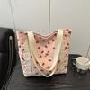 Сумка через плечо Strawberry большого объема для женщин 2025 года, новая модная летняя маленькая свежая холщовая универсальная портативная сумка