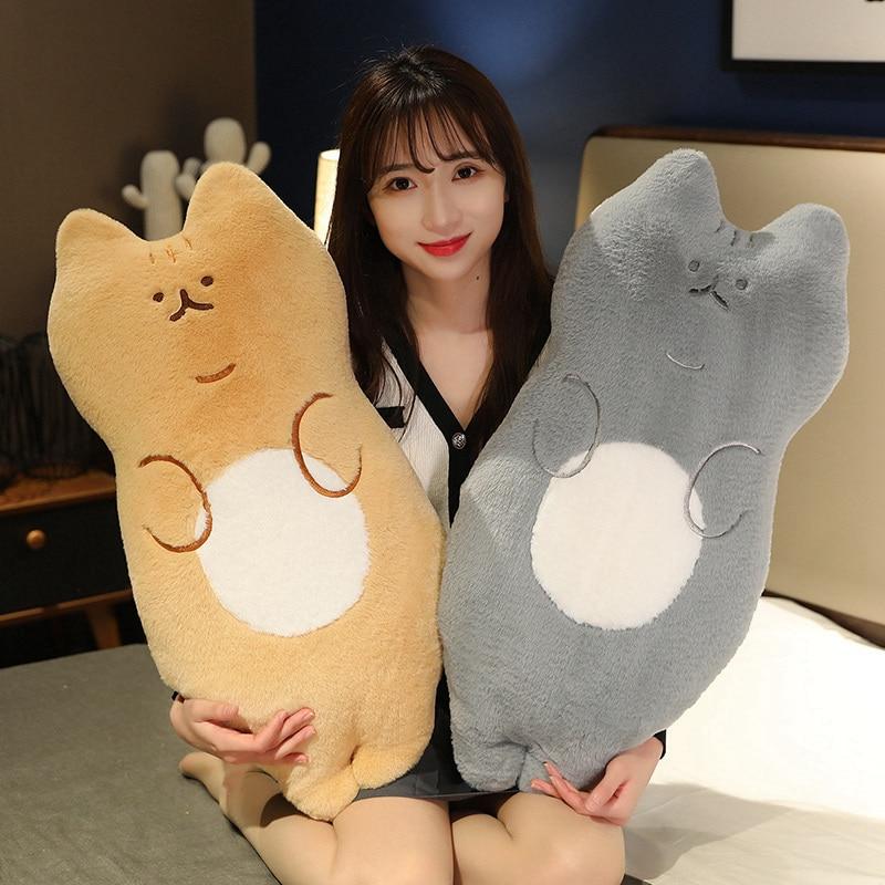 Kawaii Creative Cat Peluche Toys Cute Stand Lying Cat Pillow Soft Sofa Cushion Dolls Stuffed for Girls Children Gifts