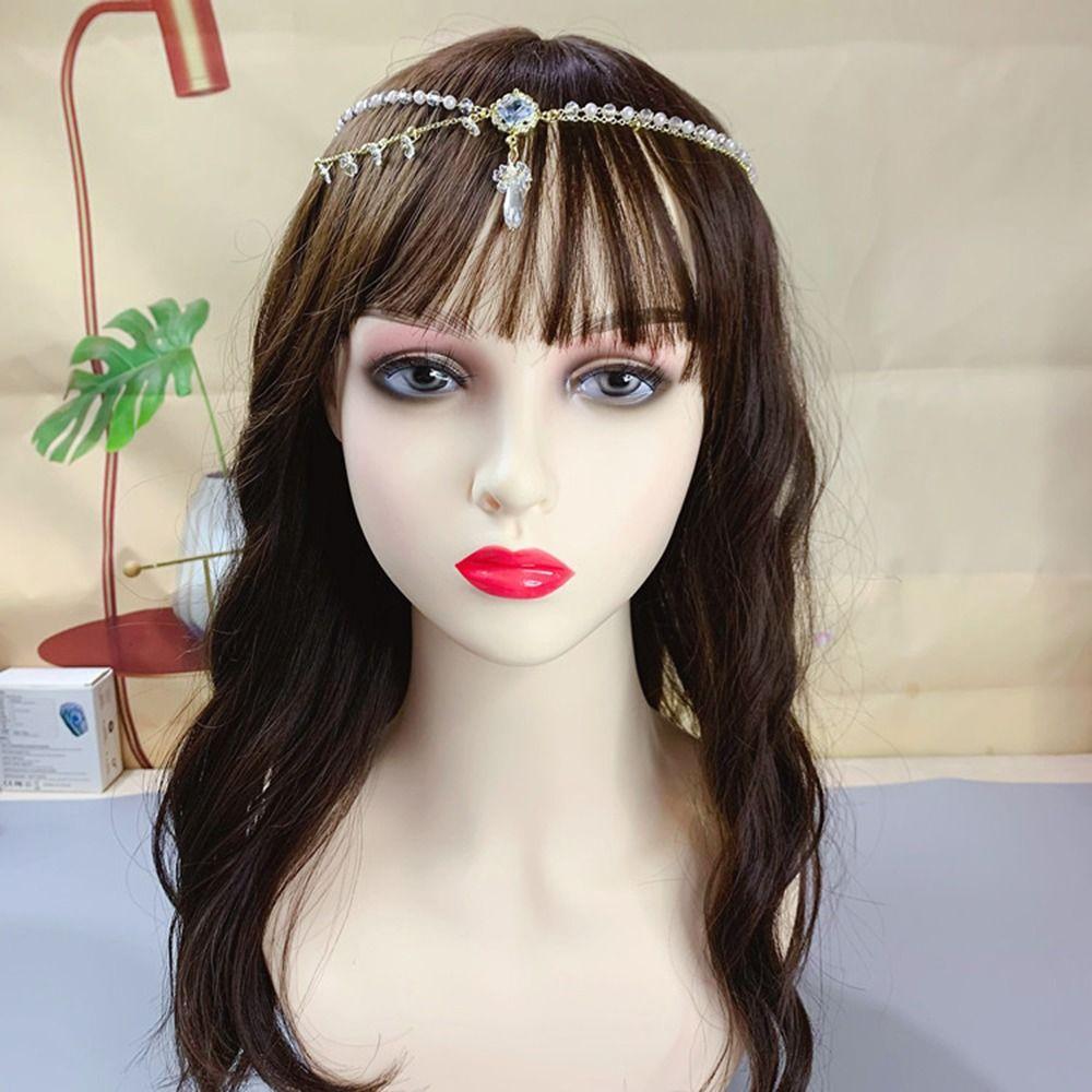 Ornaments Photo Props Eyebrows Pendant New Year Side Clip Hair Accessories Crystal Head Chain