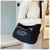 Новая сумка подмышку Модная универсальная женская сумка Холщовая нишевая сумка с надписью Большая вместимость Сумка подмышку/на плечо