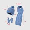 Winter Warm Hat Scarf Gloves Three-piece Set Women's Outdoor Velvet Thick Earmuffs Knitted Wool Cap