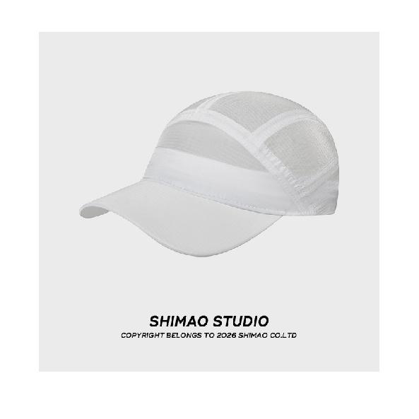 Soft-top baseball cap, unisex, suitable for outdoor wear in spring and summer, with a brim for sun protection, drawstring, lightweight, breathable,