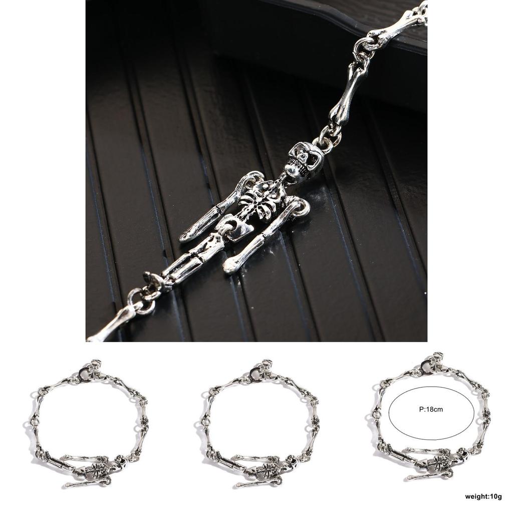 Trendy Alloy Skull Hand Jewelry For Ladies Halloween Costume Accessory