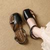 Fairy Style Retro Buckle Bag Head Hollow Sandals Female Summer 2025 New Flat-soled Soft-soled Comfortable Shoes