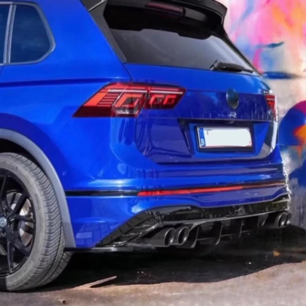 Для Volkswagen VW Tiguan R/R-line/стандарт 2017 2018 2019 2020 2021 2022 2023 2024 Задний Бампер Диффузор Губа Сплиттер Комплект Обвеса