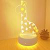 3D Ночник Жираф с питанием от USB - Теплый белый, идеально подходит для украшения спальни, вечеринок, дней рождения и праздничных подарков.
