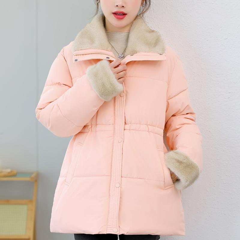 Fashion Winter Coat Female Warm Parkas Faux Fur Collar Casual Thick Women Jackets