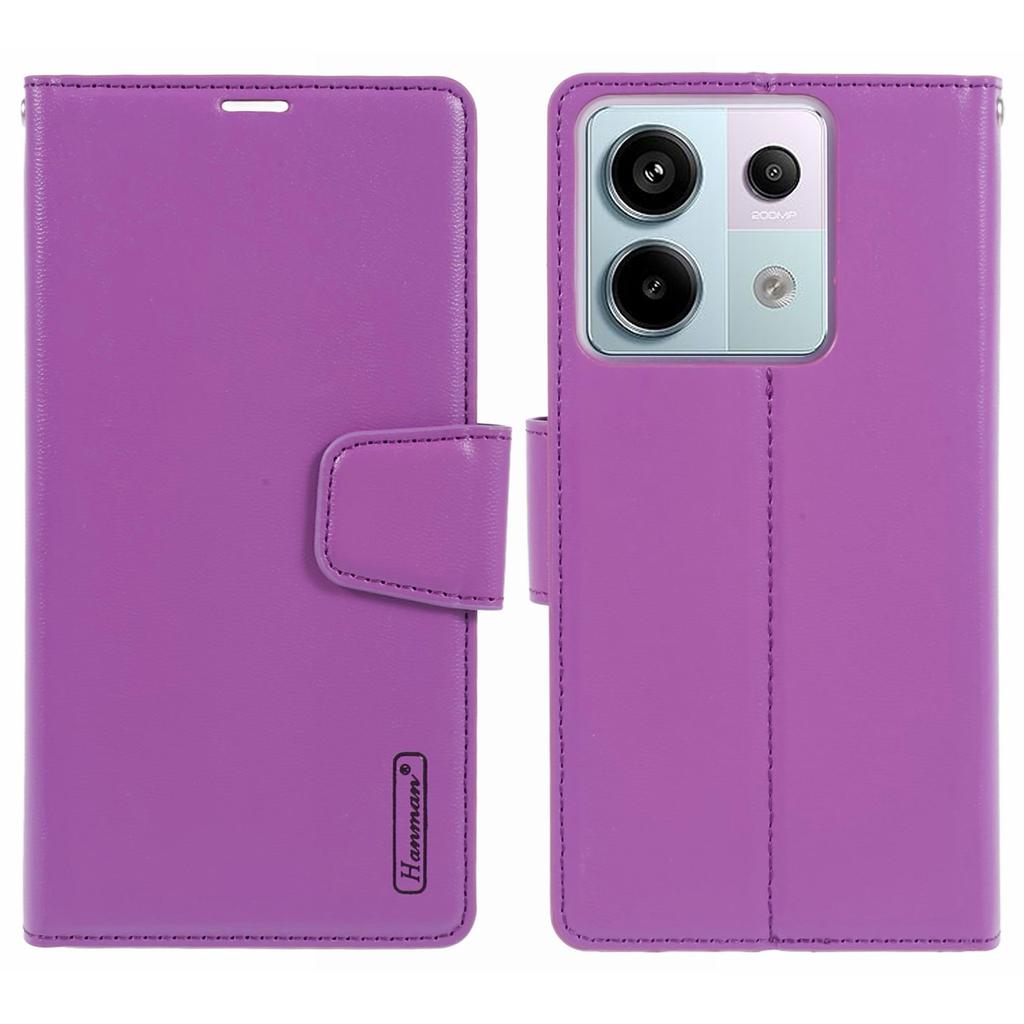 HANMAN Серия Mill для Xiaomi Redmi Note 13 Pro 5G/Poco X6 5G Чехол PU кожаный чехол для телефона кошелек