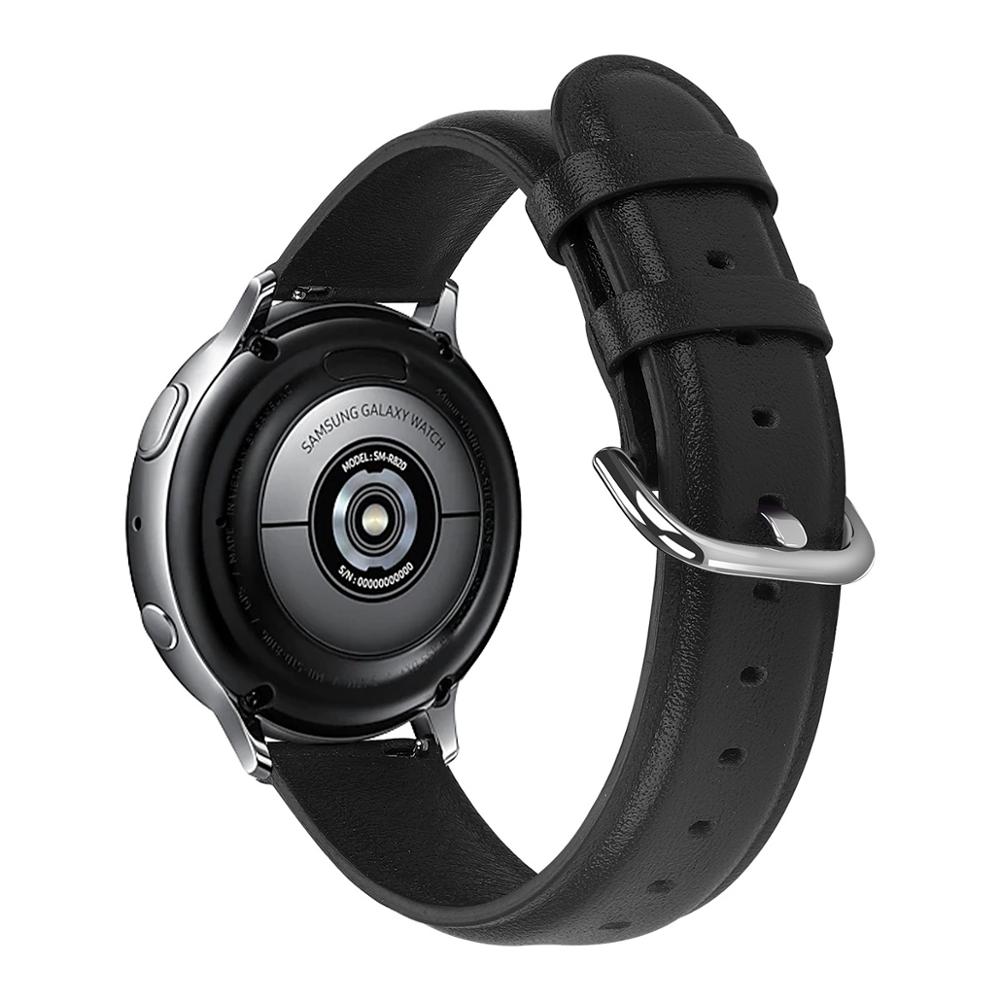 Кожаный ремешок для Samsung Active 2 44мм 40мм SM-R820 R830 Galaxy Watch 46мм 42мм Active2 Gear S3 Браслет Ремешок для часов
