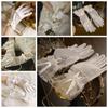 1 Pair Mesh Bow Knot Gloves Short Glove Lace Gloves Women White Satin Gloves Wedding  Ladies/Girls