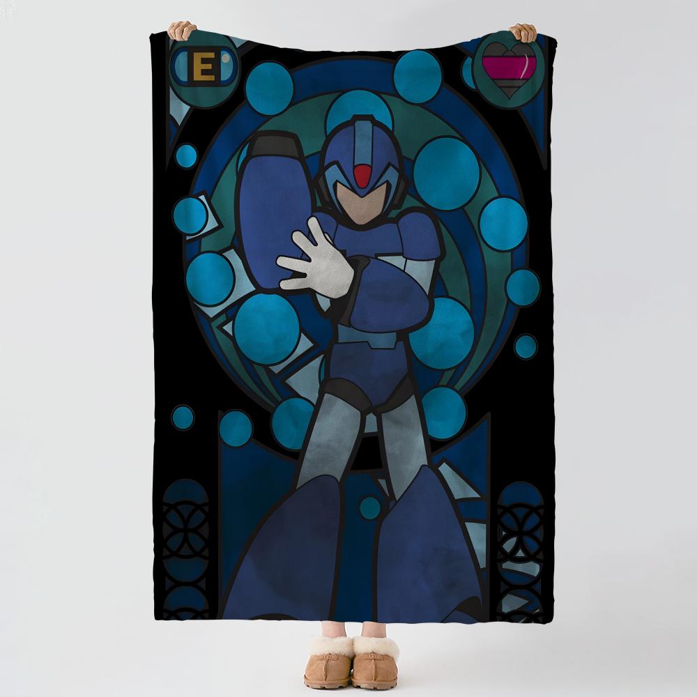 Игра M-Mega Man-n Бросок Толстое Уютное Фланелевое Одеяло, Многоцелевое Использование В помещении На улице Ежедневный Сон