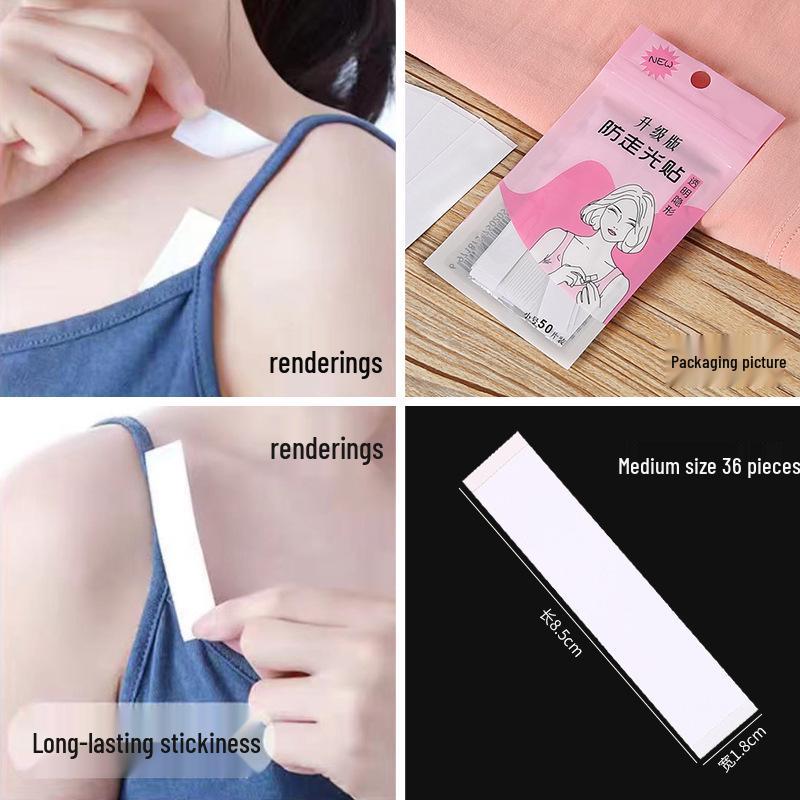 Summer Women's Anti-Exposure Neckline Adhesive Tape: Sweat-Proof, Anti-Slip, Seamless Invisible Chest Stickers