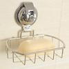 Rustproof Bathroom Soap Holder Space Saving Stainless Steel Vacuum Suction Organiser For Shower Sink Countertop