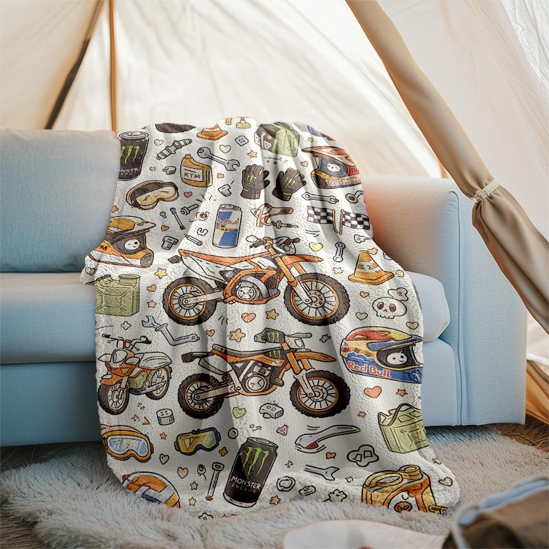Cute cars Theme Printed Blanket - Perfect for Couch, Bed, Travel & Outdoor Use | Machine Washable, Cozy & Durable.